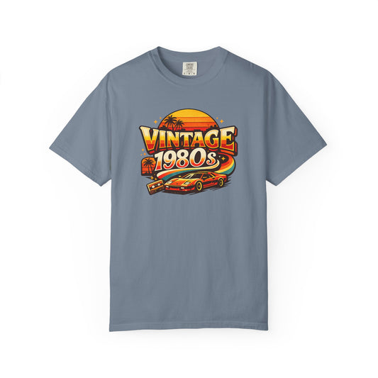 Vintage 1980s Retro Sports Car T-Shirt | Sunset Palm Beach Nostalgia