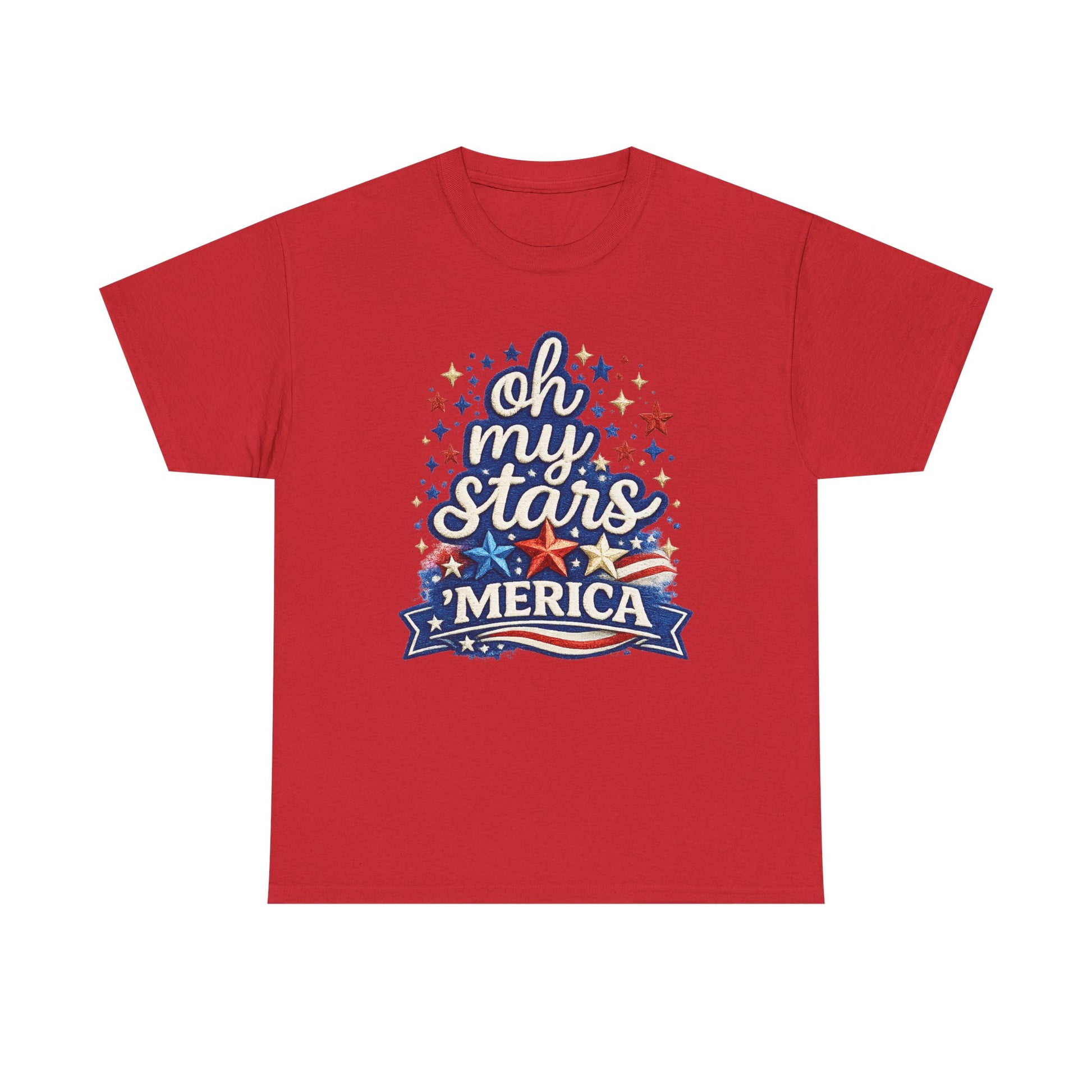Oh My Stars 'Merica T-Shirt | Patriotic 4th of July Stars and Stripes Tee