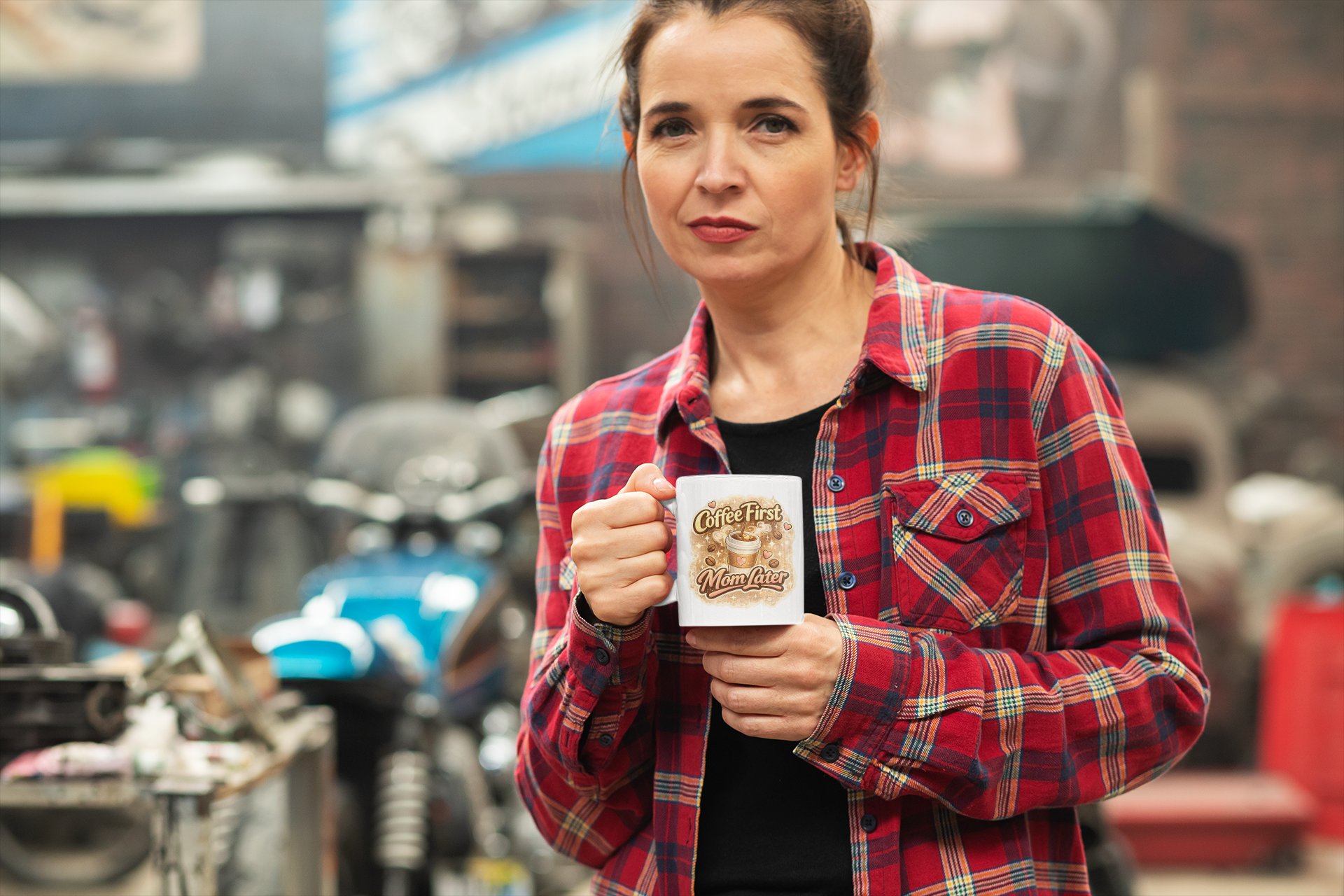 Coffee First Mom Later Ceramic Mug