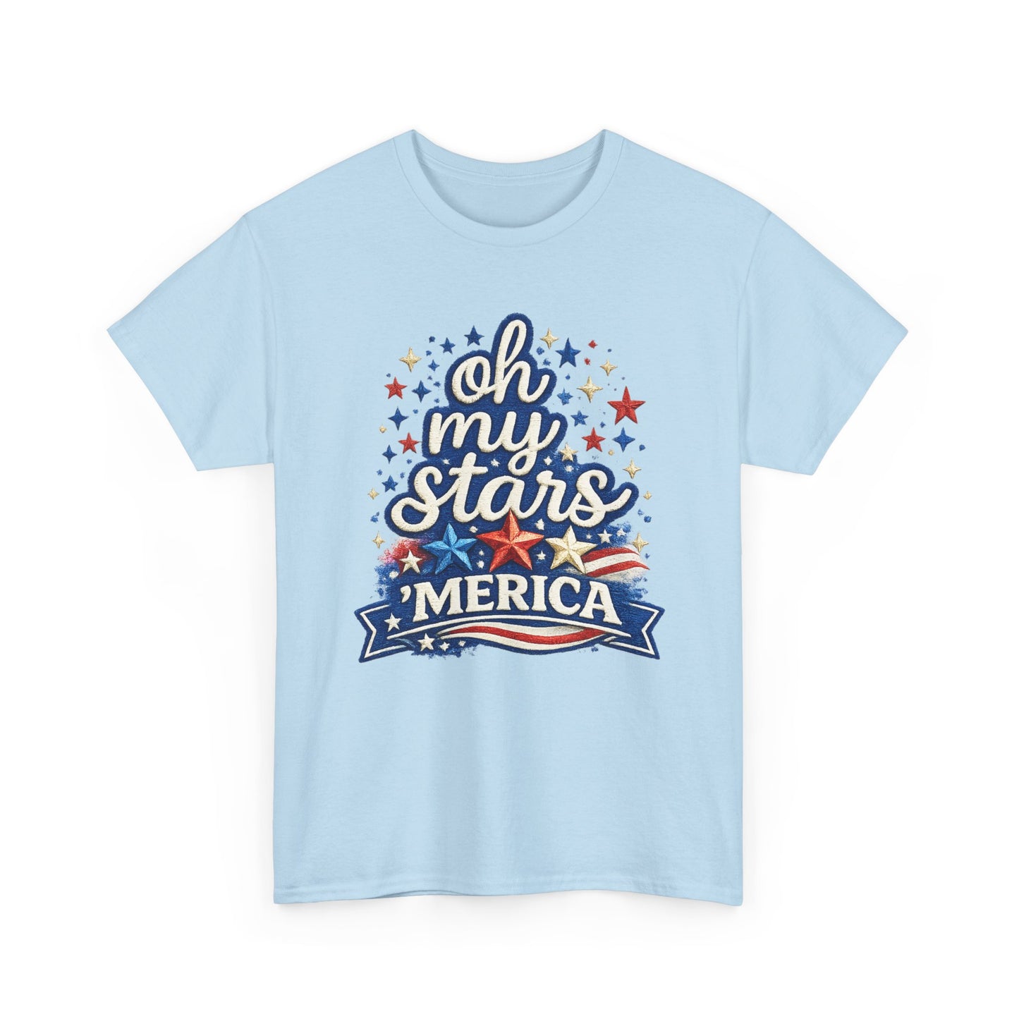 Oh My Stars 'Merica T-Shirt | Patriotic 4th of July Stars and Stripes Tee