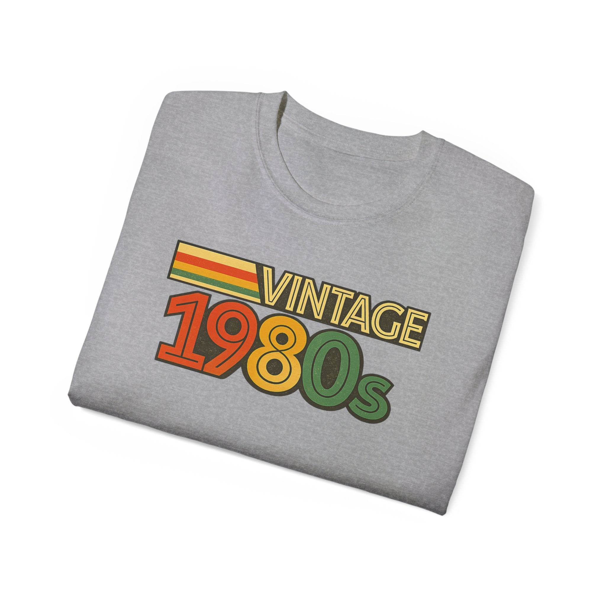 Vintage 1980s Retro Stripe Tee Shirt | 80s Nostalgia Graphic Shirt