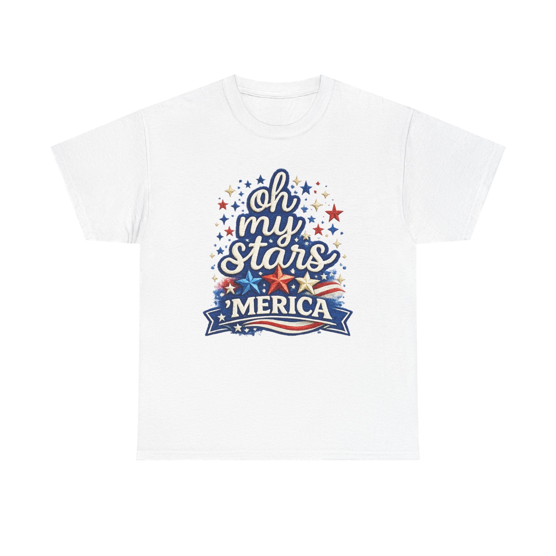 Oh My Stars 'Merica T-Shirt | Patriotic 4th of July Stars and Stripes Tee