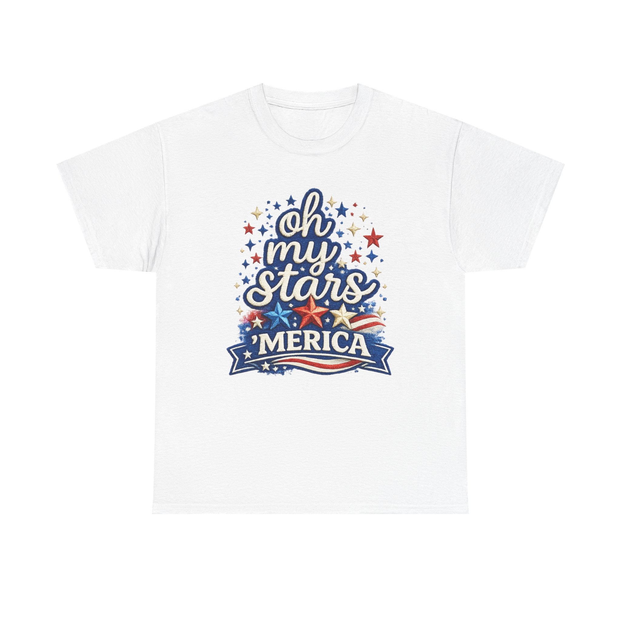 Oh My Stars 'Merica T-Shirt | Patriotic 4th of July Stars and Stripes Tee