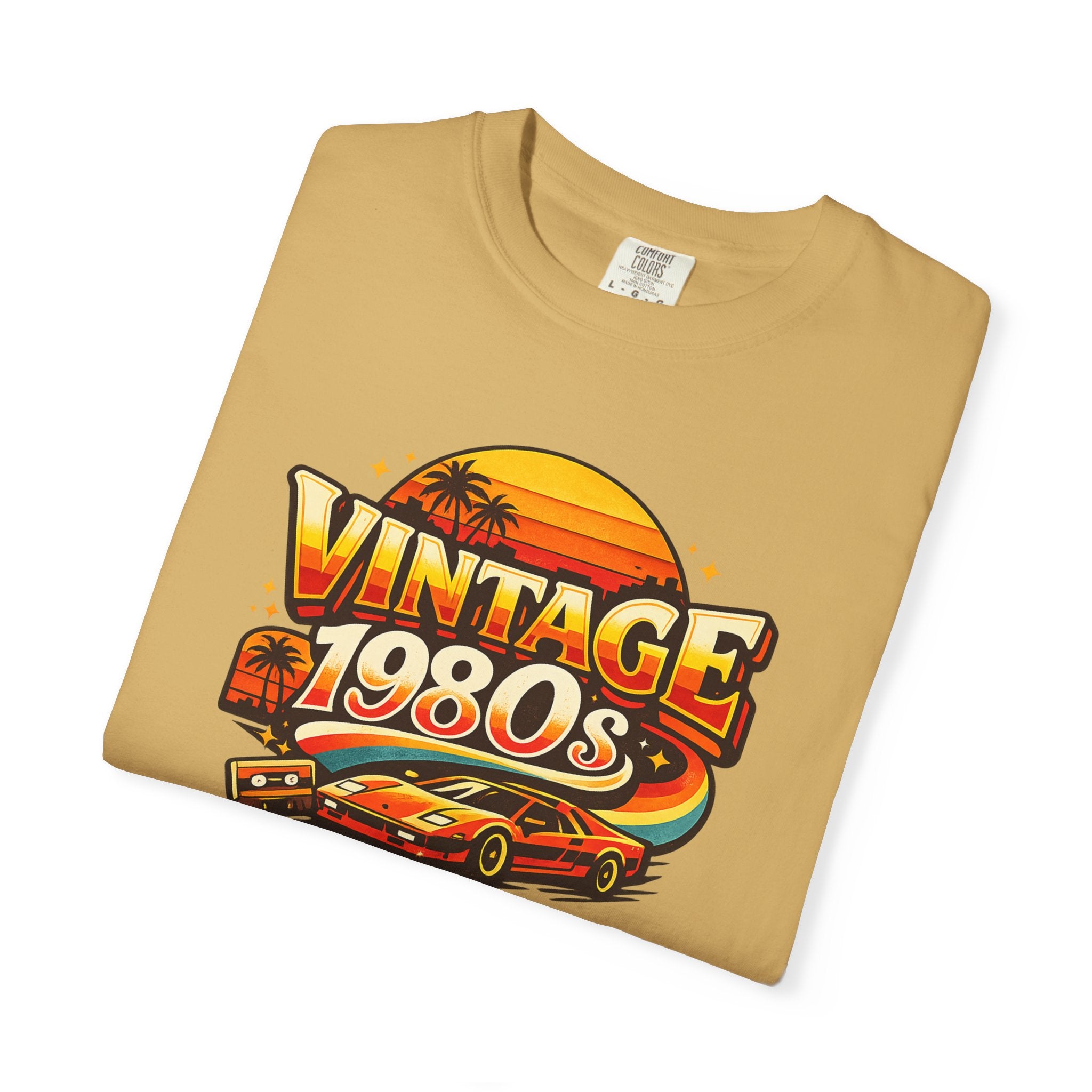 Vintage 1980s Retro Sports Car T-Shirt | Sunset Palm Beach Nostalgia