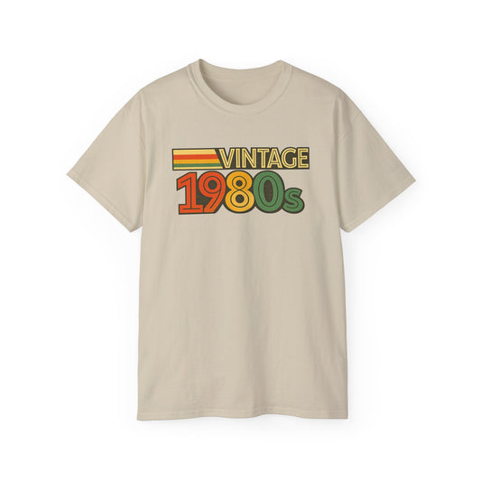 Vintage 1980s Retro Stripe Tee Shirt | 80s Nostalgia Graphic Shirt