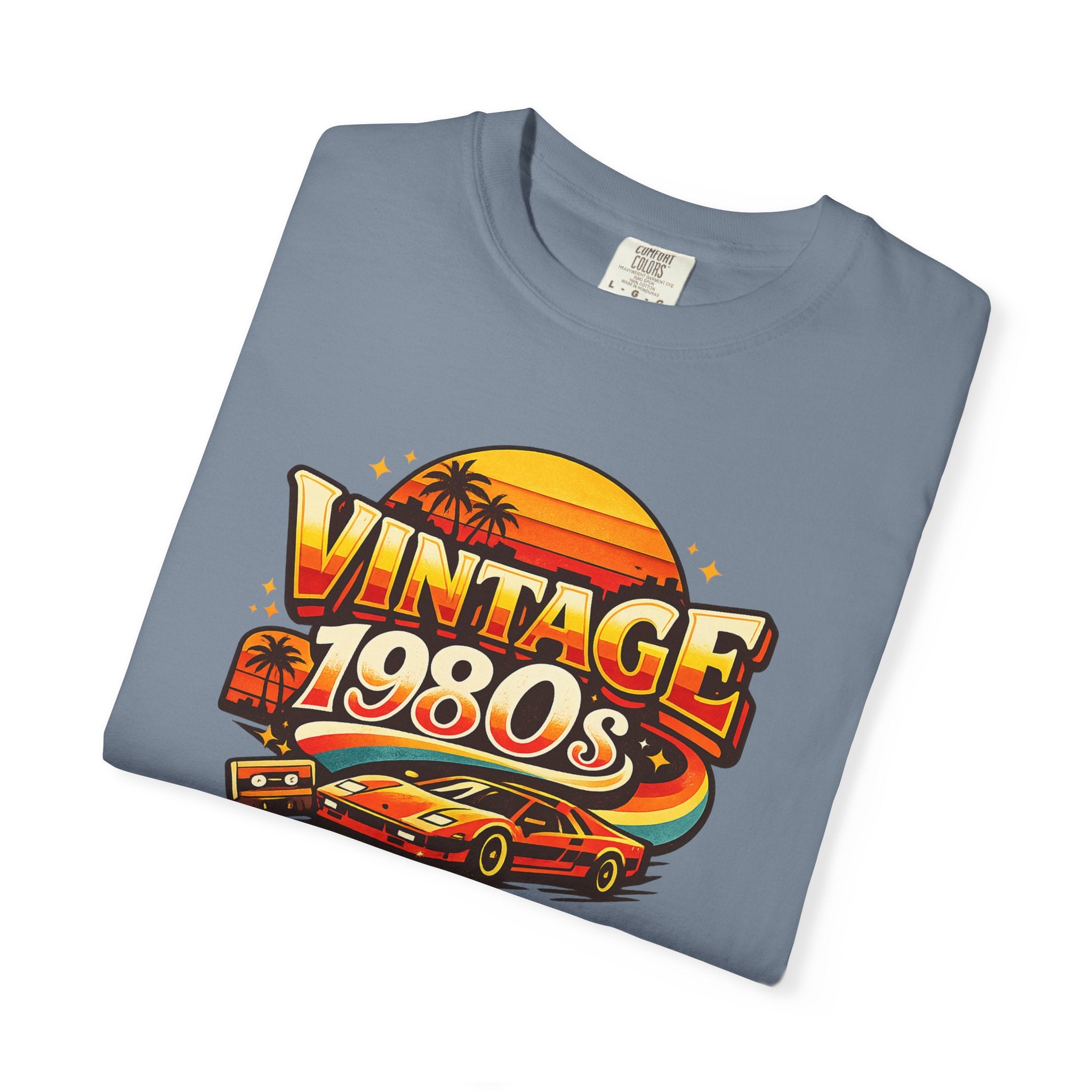 Vintage 1980s Retro Sports Car T-Shirt | Sunset Palm Beach Nostalgia