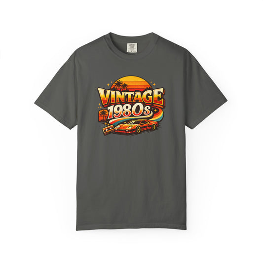 Vintage 1980s Retro Sports Car T-Shirt | Sunset Palm Beach Nostalgia