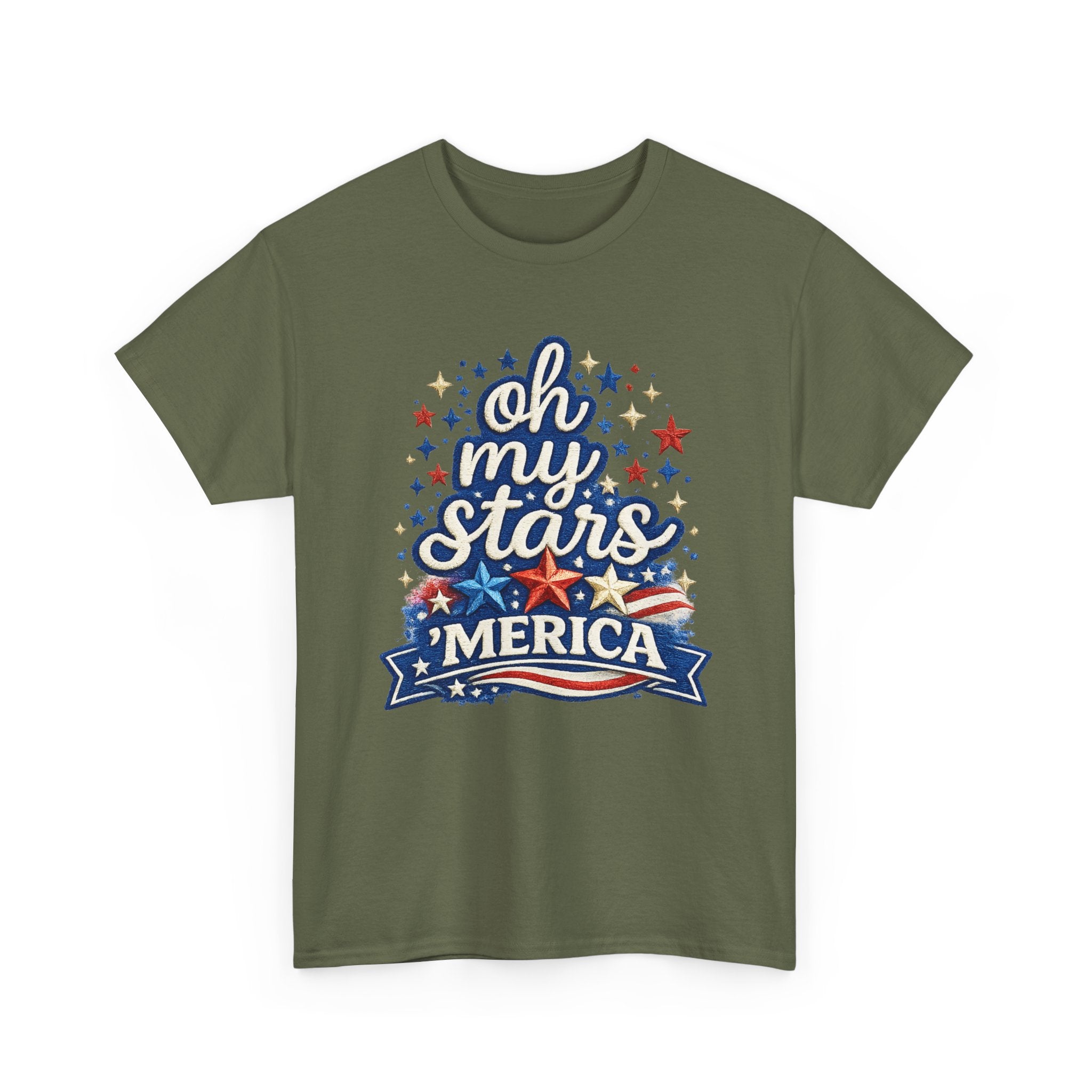 Oh My Stars 'Merica T-Shirt | Patriotic 4th of July Stars and Stripes Tee