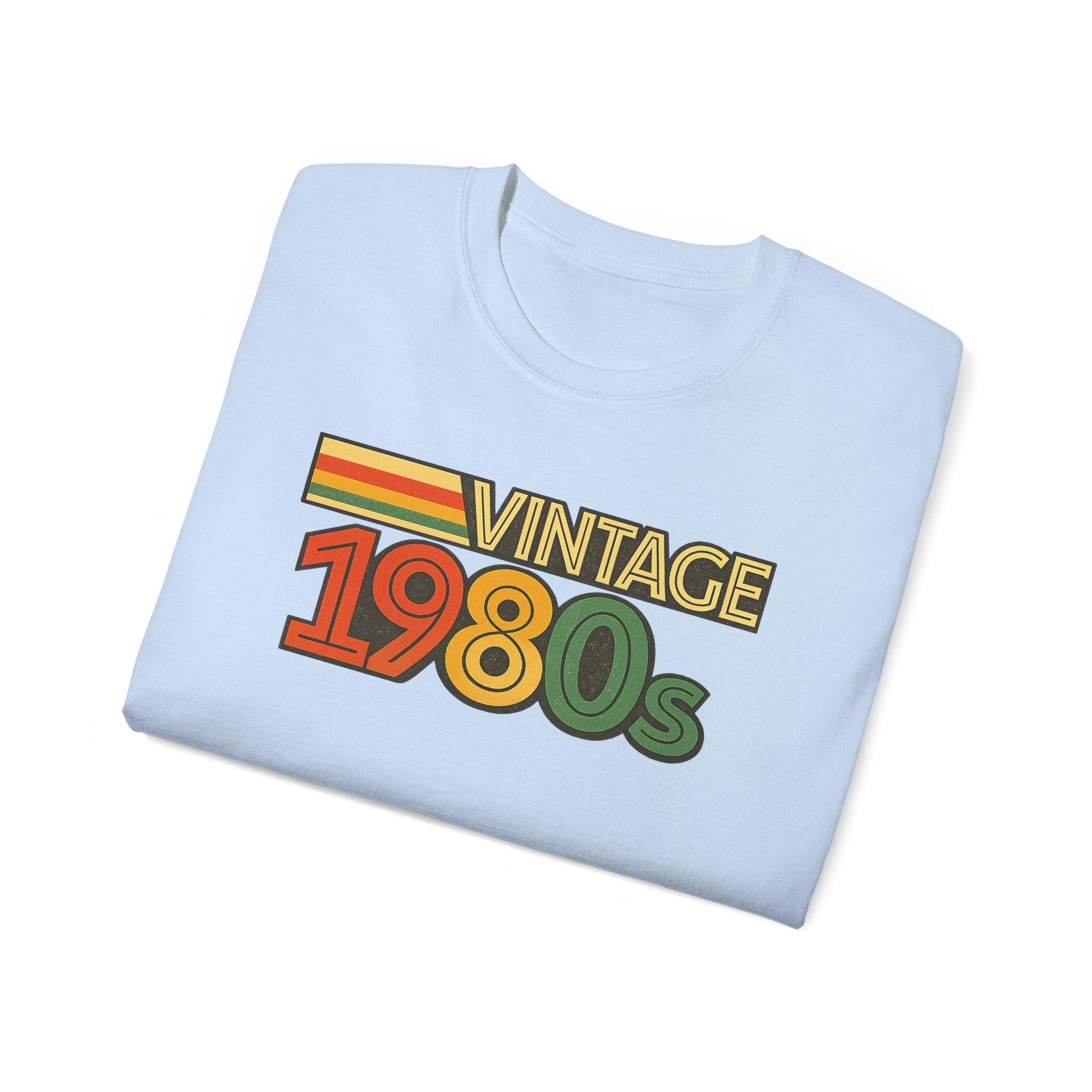Vintage 1980s Retro Stripe Tee Shirt | 80s Nostalgia Graphic Shirt