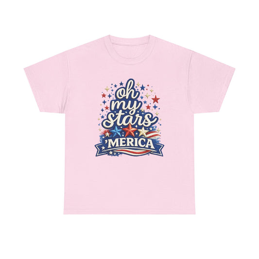 Oh My Stars 'Merica T-Shirt | Patriotic 4th of July Stars and Stripes Tee