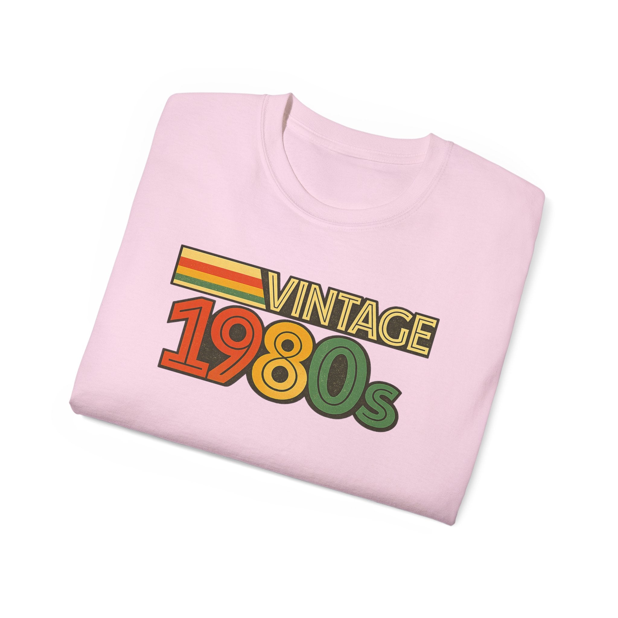 Vintage 1980s Retro Stripe Tee Shirt | 80s Nostalgia Graphic Shirt