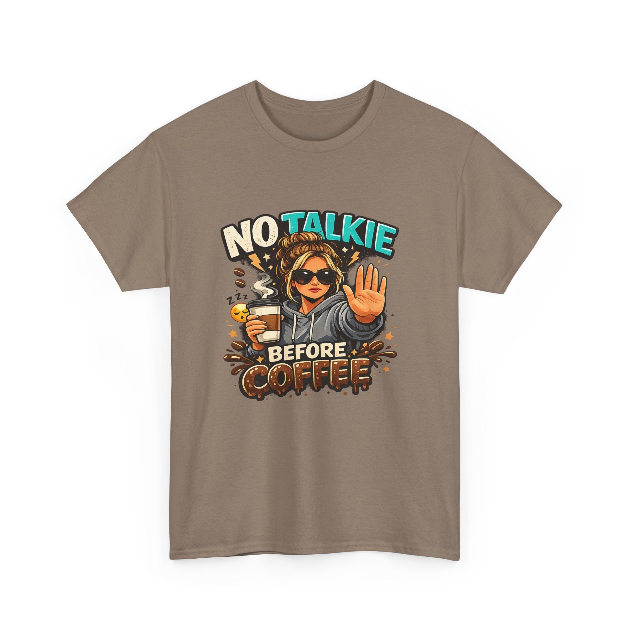No Talkie Before Coffee T-Shirt | Funny Coffee Shirt for Women