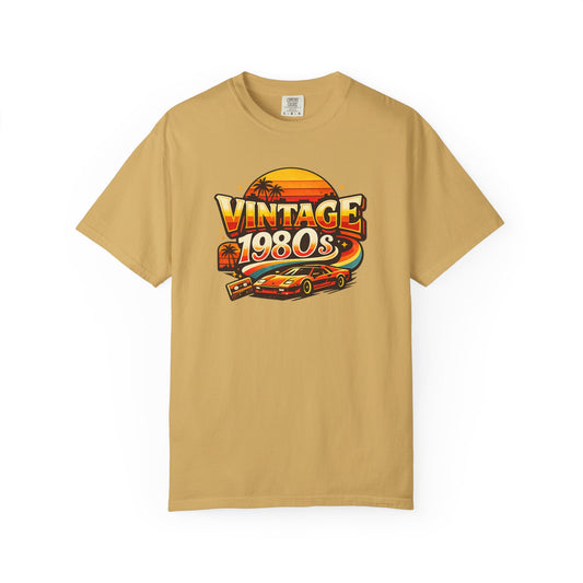 Vintage 1980s Retro Sports Car T-Shirt | Sunset Palm Beach Nostalgia