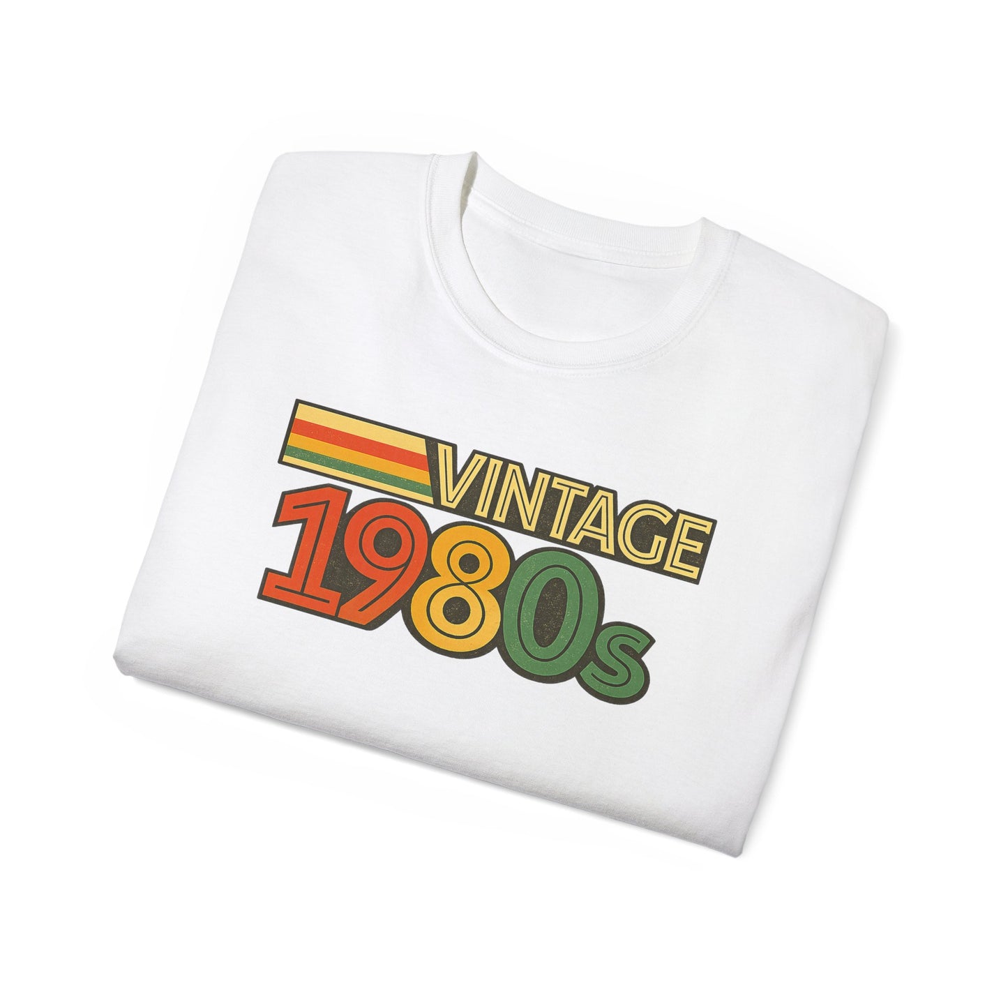 Vintage 1980s Retro Stripe Tee Shirt | 80s Nostalgia Graphic Shirt