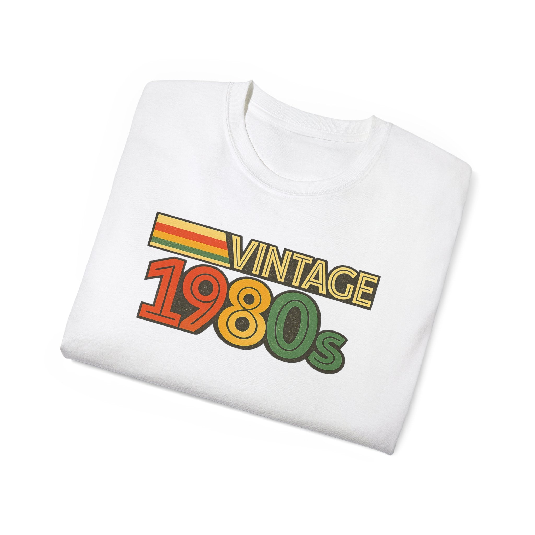 Vintage 1980s Retro Stripe Tee Shirt | 80s Nostalgia Graphic Shirt
