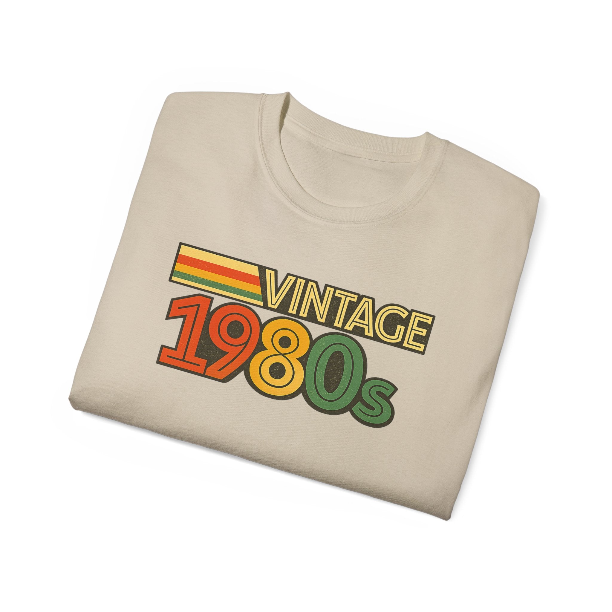Vintage 1980s Retro Stripe Tee Shirt | 80s Nostalgia Graphic Shirt