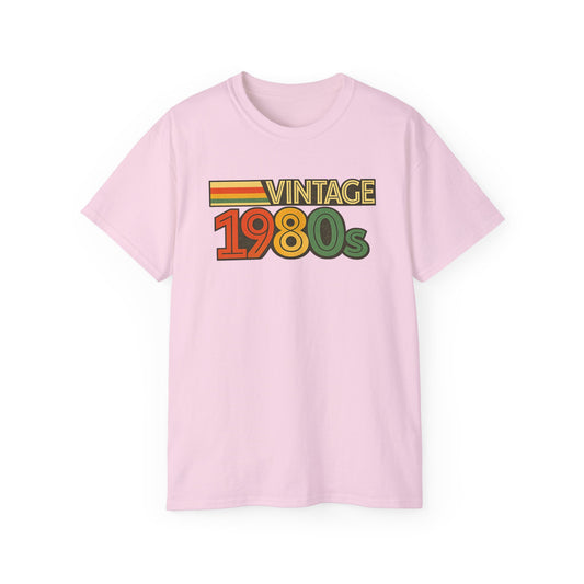 Vintage 1980s Retro Stripe Tee Shirt | 80s Nostalgia Graphic Shirt