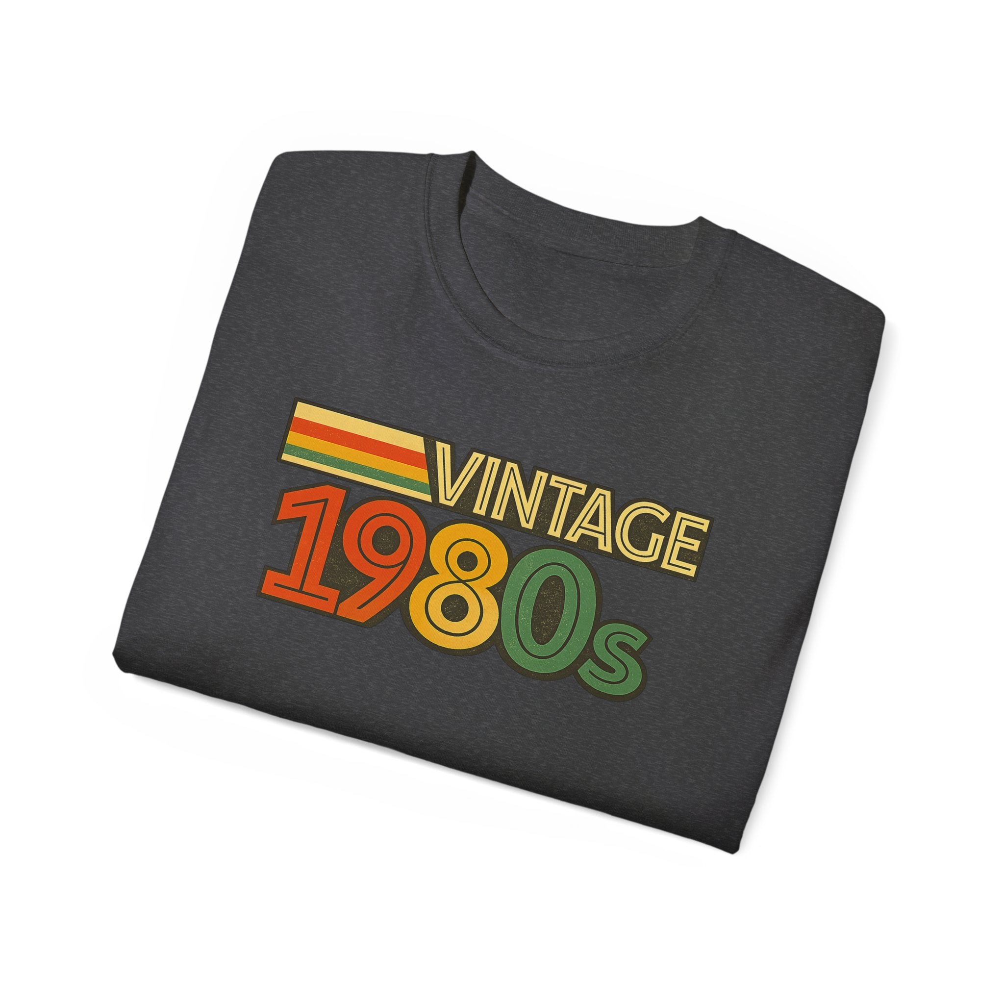 Vintage 1980s Retro Stripe Tee Shirt | 80s Nostalgia Graphic Shirt