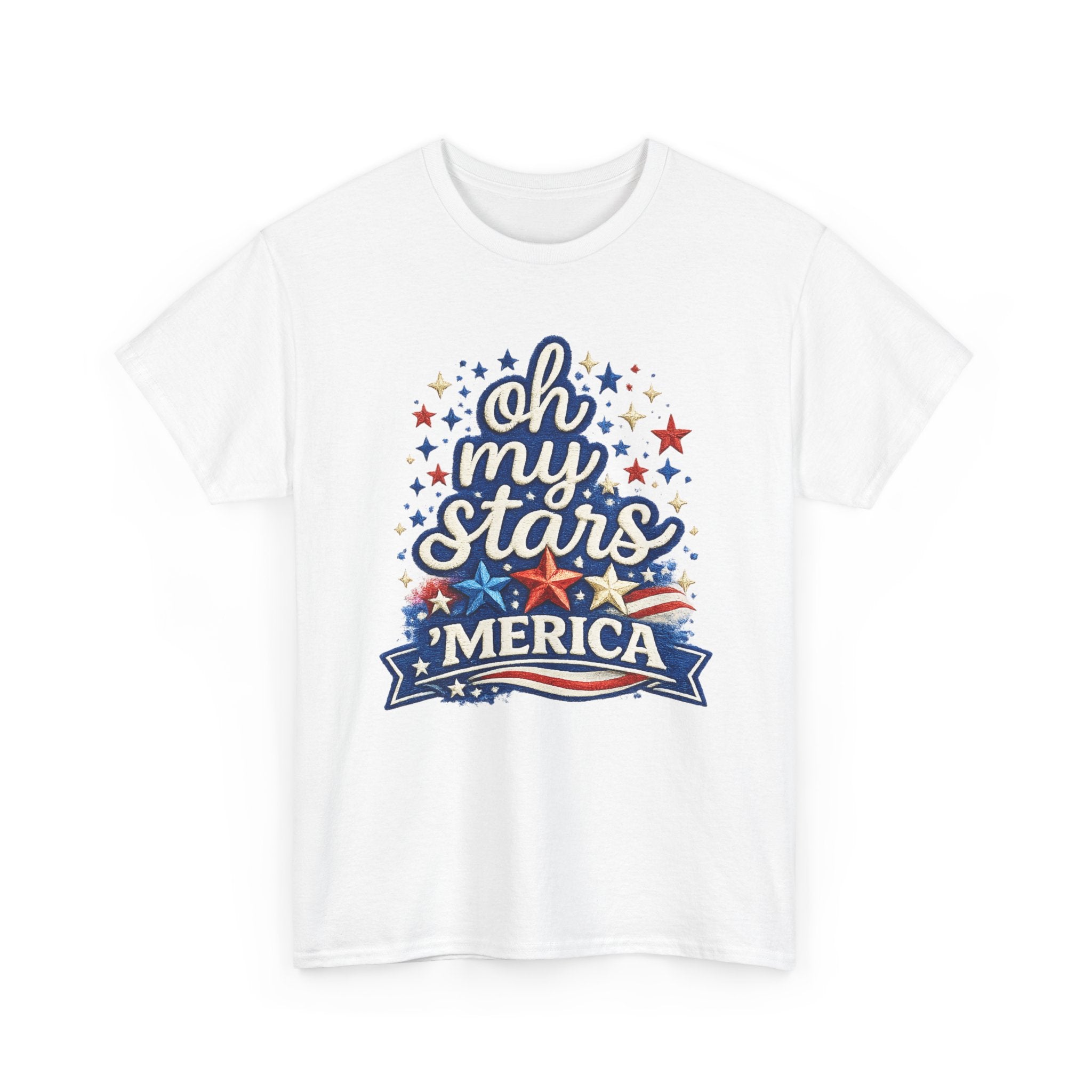 Oh My Stars 'Merica T-Shirt | Patriotic 4th of July Stars and Stripes Tee
