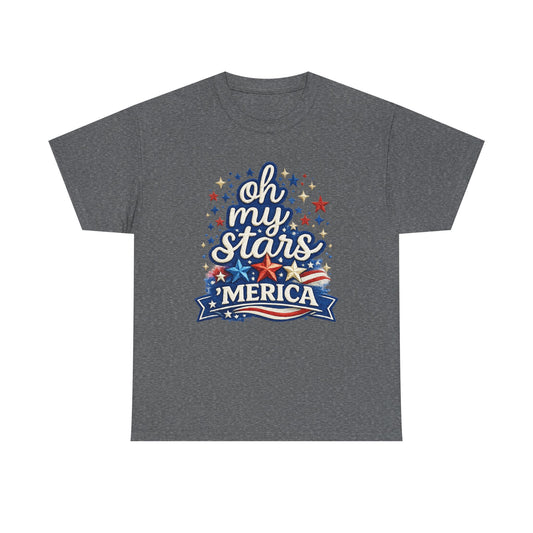 Oh My Stars 'Merica T-Shirt | Patriotic 4th of July Stars and Stripes Tee