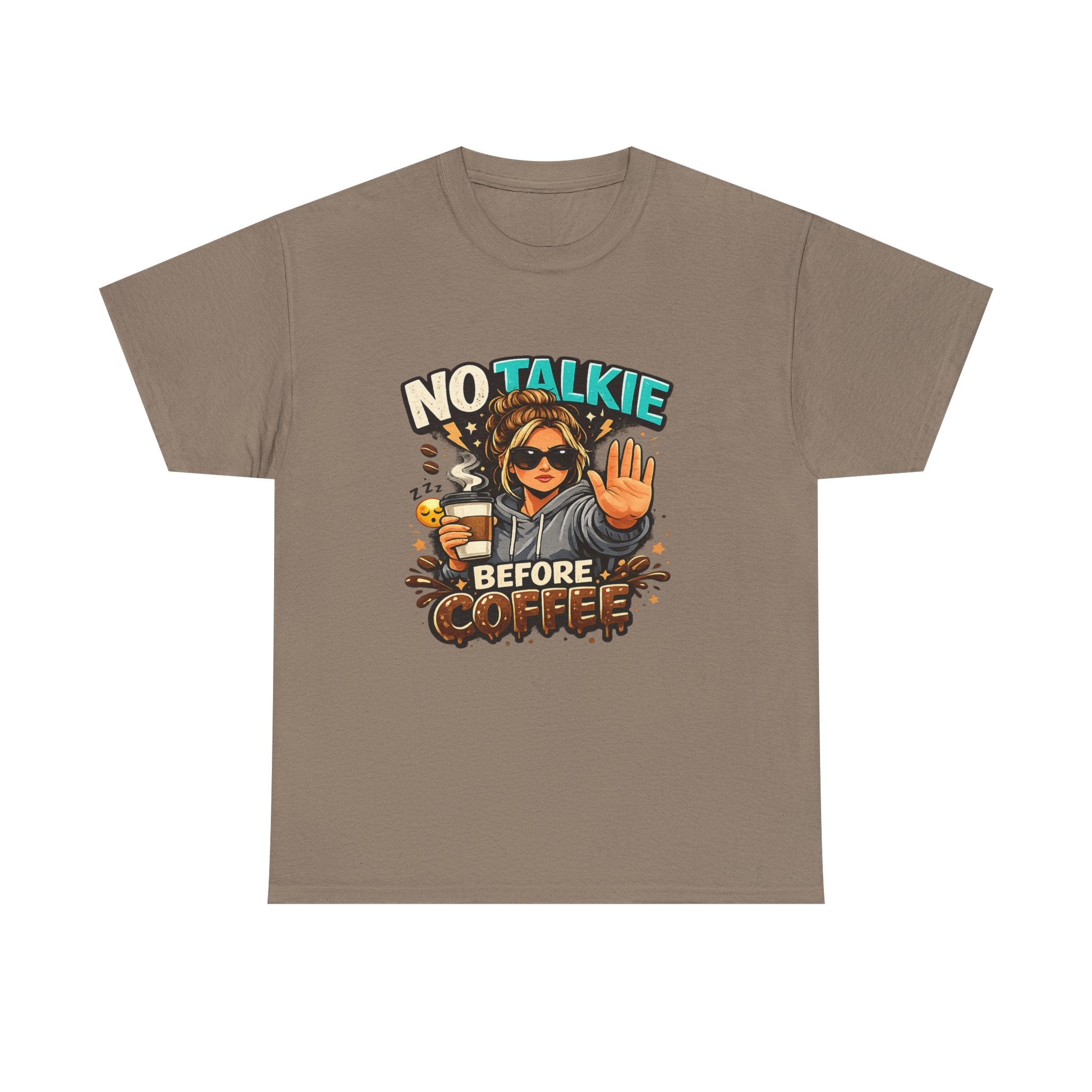 No Talkie Before Coffee T-Shirt | Funny Coffee Shirt for Women