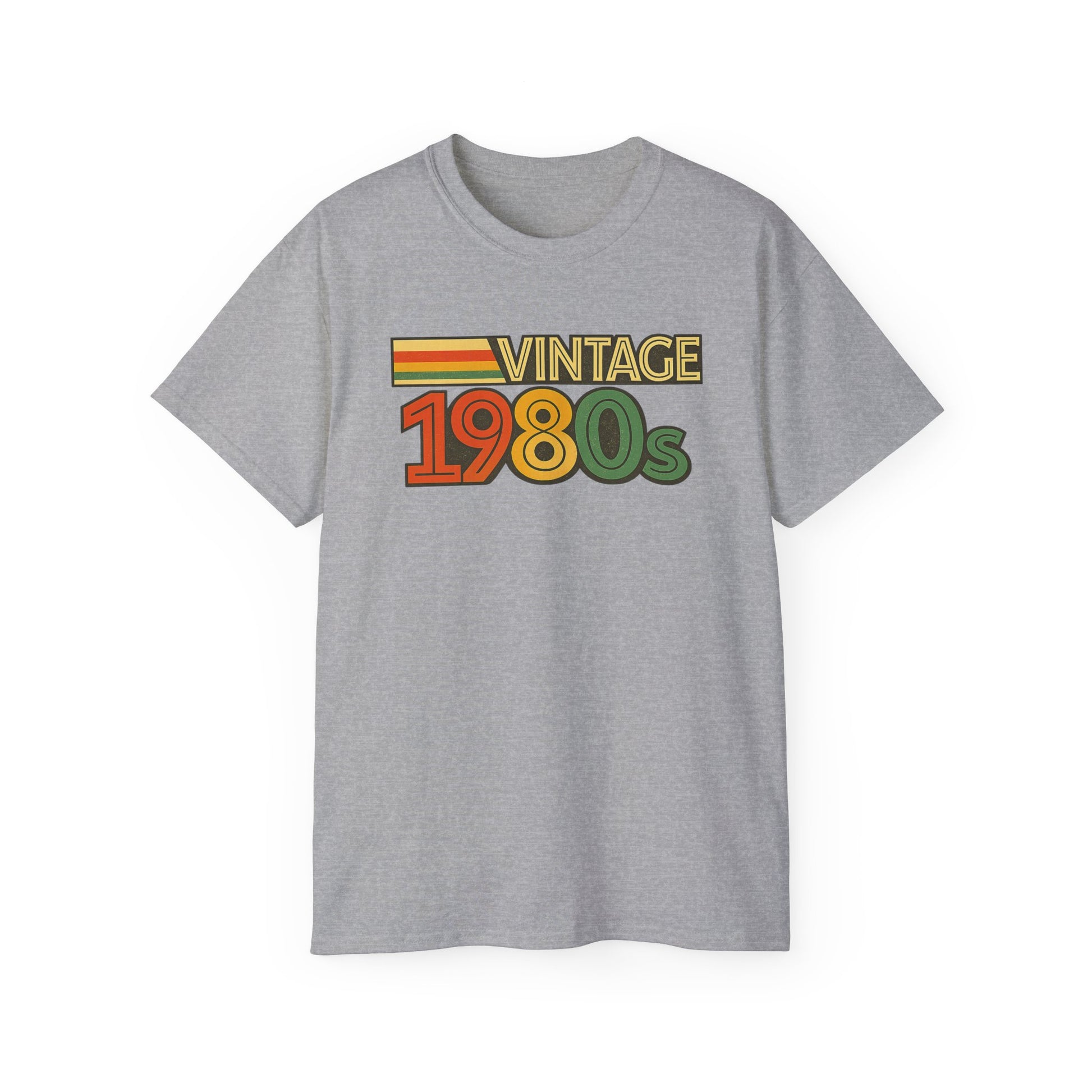 Vintage 1980s Retro Stripe Tee Shirt | 80s Nostalgia Graphic Shirt