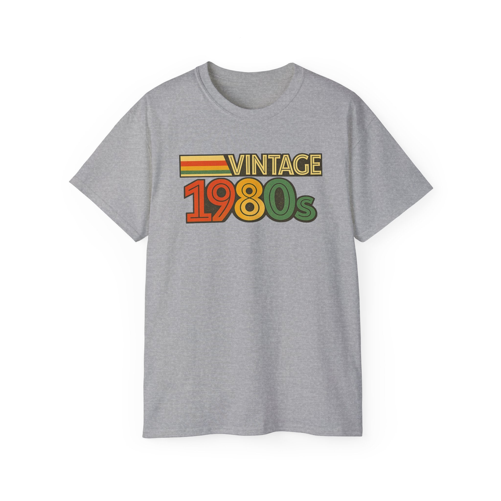 Vintage 1980s Retro Stripe Tee Shirt | 80s Nostalgia Graphic Shirt