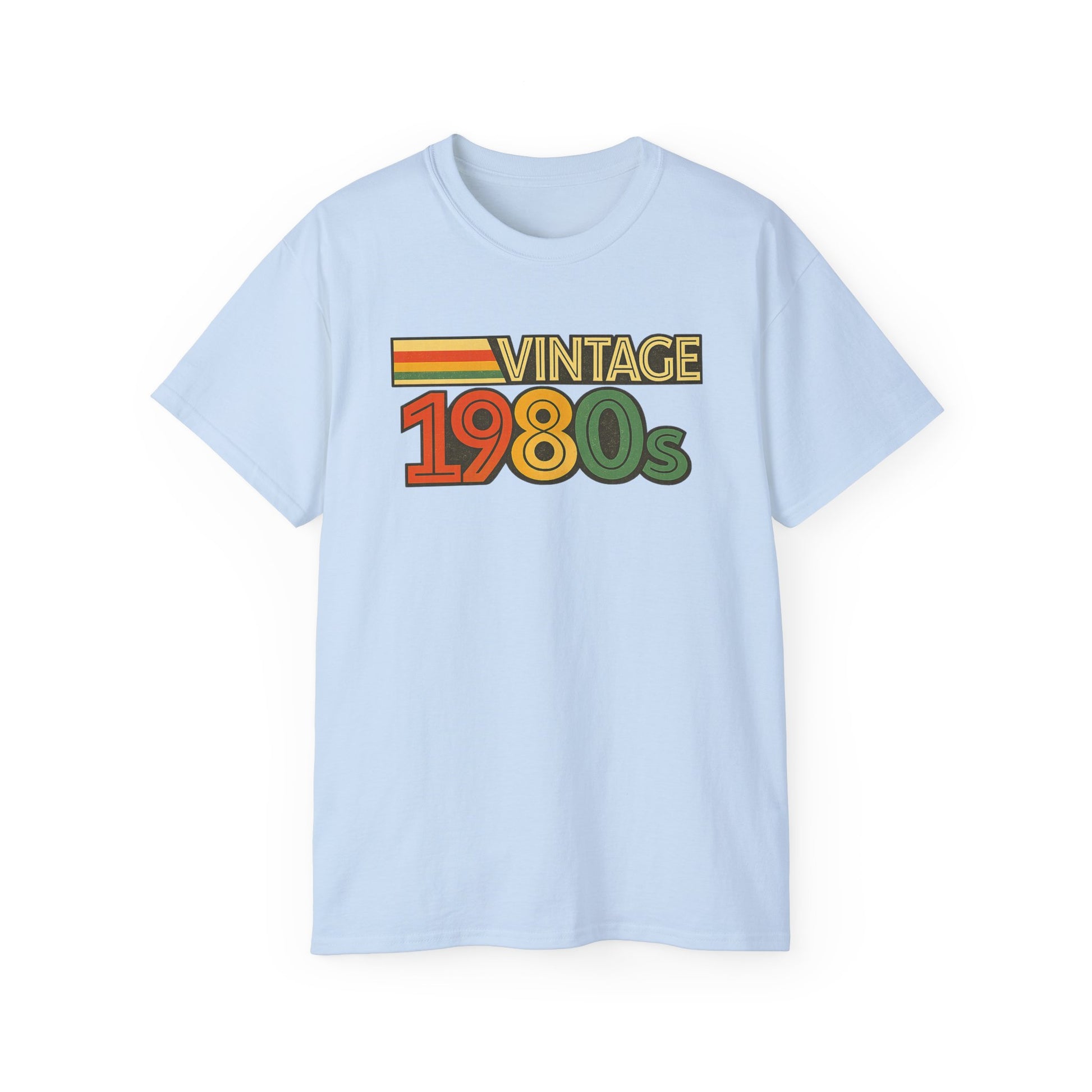 Vintage 1980s Retro Stripe Tee Shirt | 80s Nostalgia Graphic Shirt