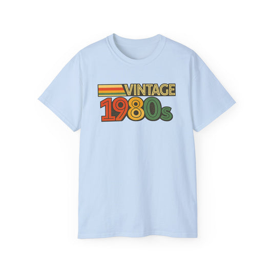 Vintage 1980s Retro Stripe Tee Shirt | 80s Nostalgia Graphic Shirt