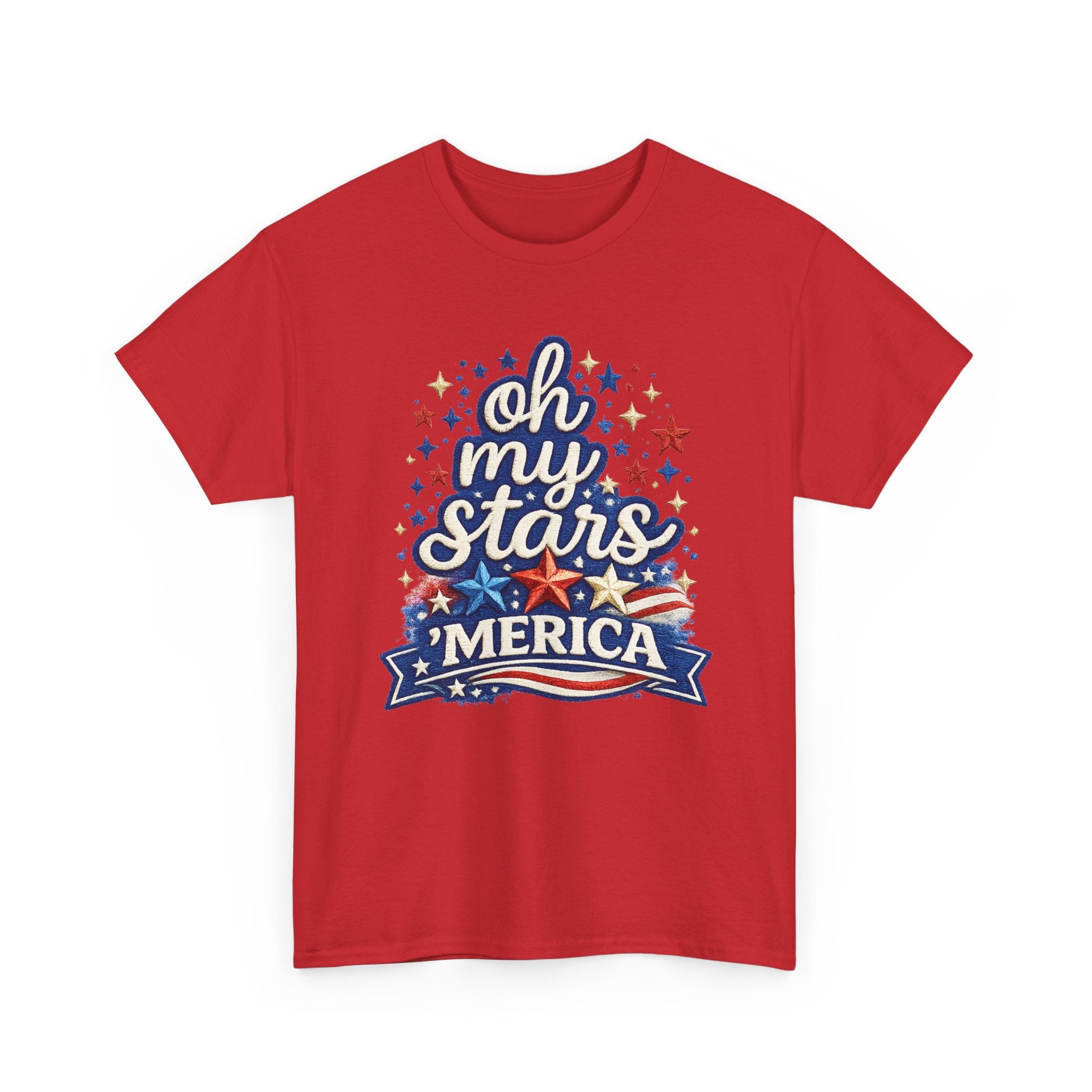 Oh My Stars 'Merica T-Shirt | Patriotic 4th of July Stars and Stripes Tee