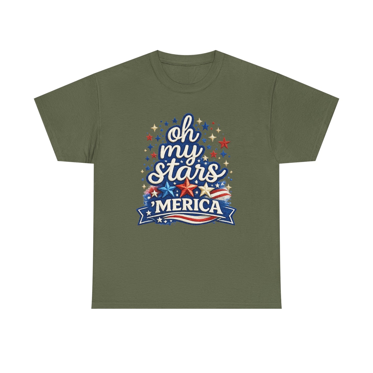 Oh My Stars 'Merica T-Shirt | Patriotic 4th of July Stars and Stripes Tee