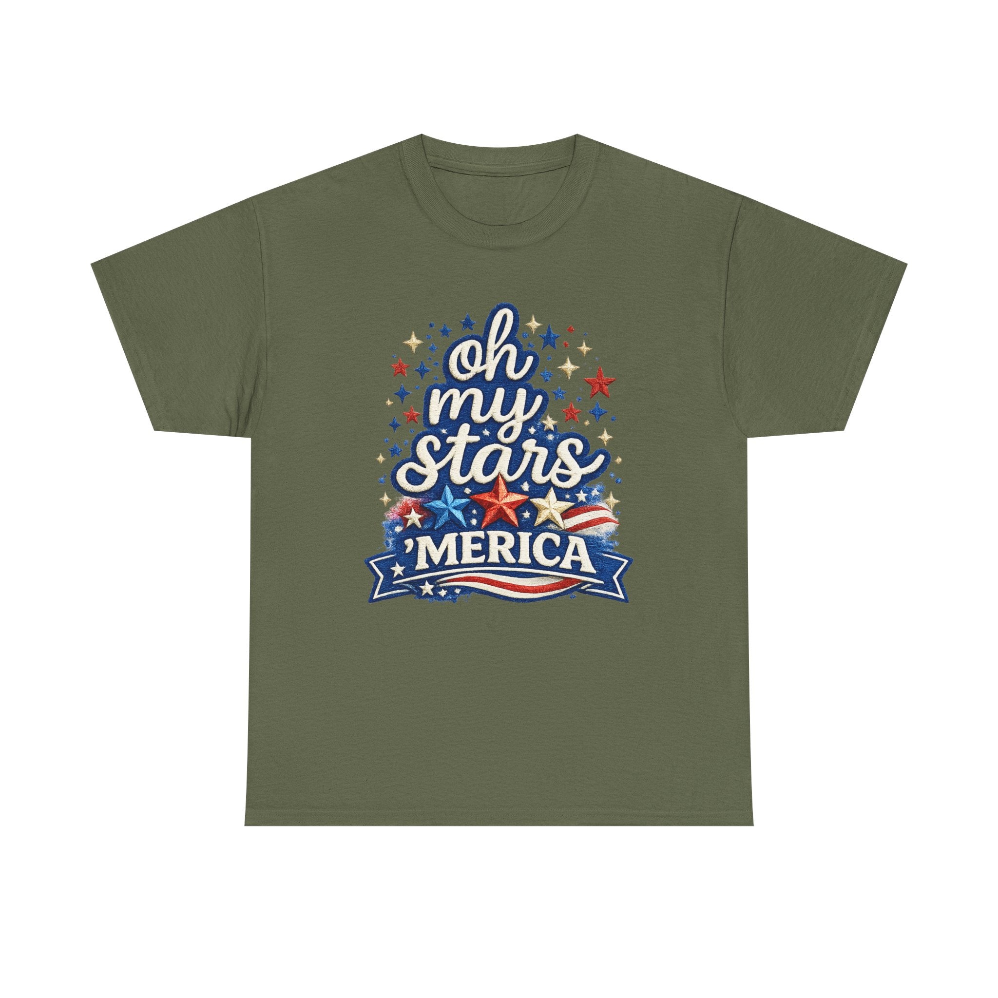 Oh My Stars 'Merica T-Shirt | Patriotic 4th of July Stars and Stripes Tee