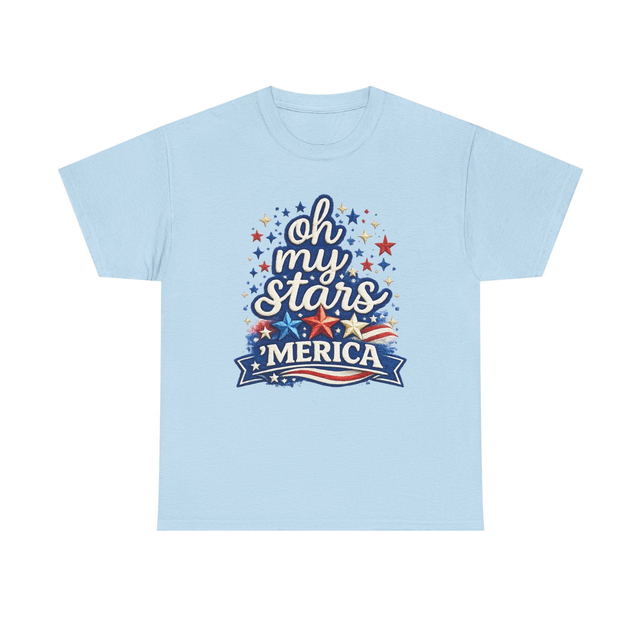 Oh My Stars 'Merica T-Shirt | Patriotic 4th of July Stars and Stripes Tee
