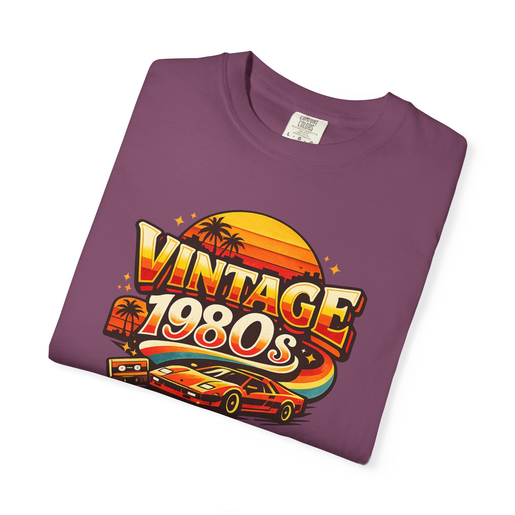 Vintage 1980s Retro Sports Car T-Shirt | Sunset Palm Beach Nostalgia