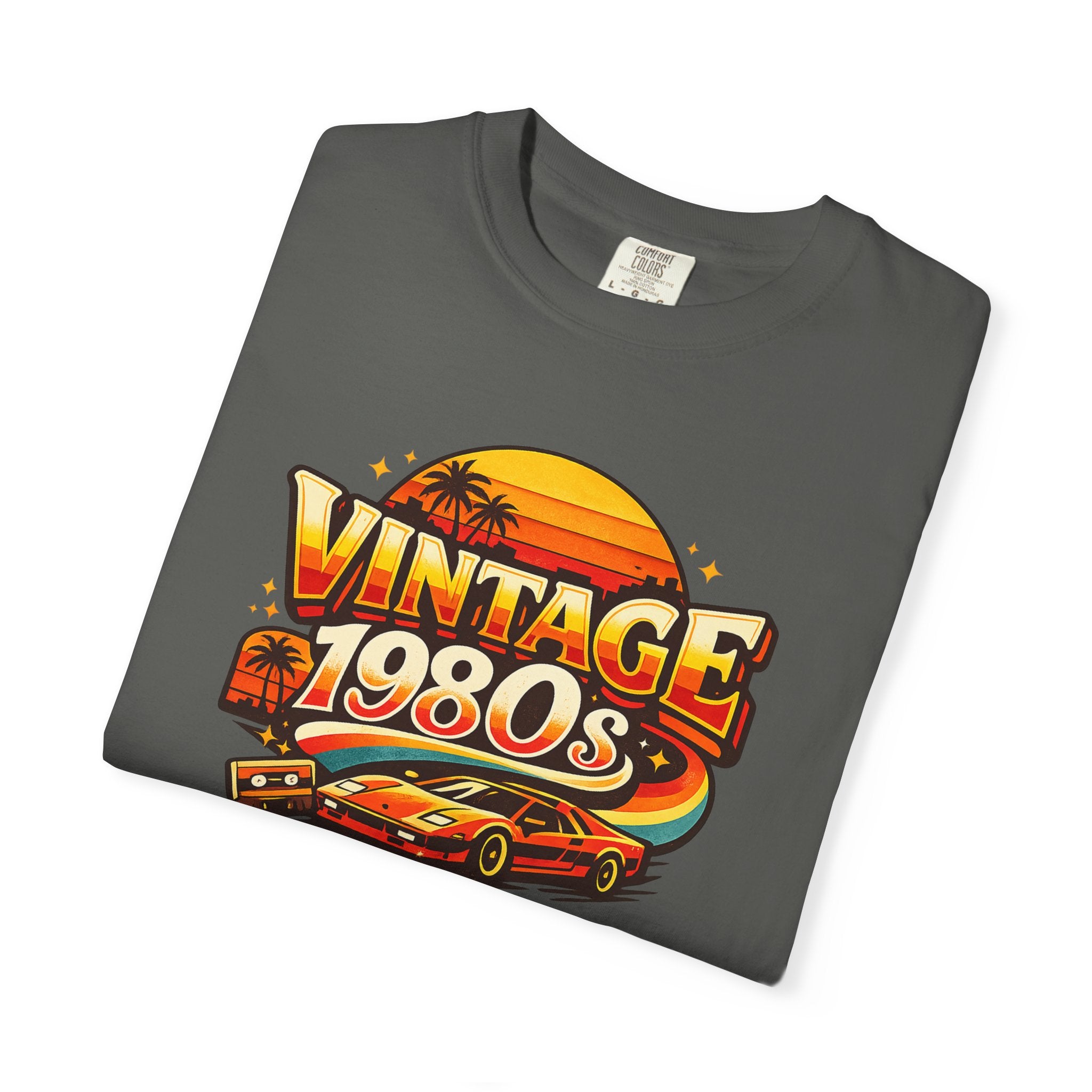 Vintage 1980s Retro Sports Car T-Shirt | Sunset Palm Beach Nostalgia