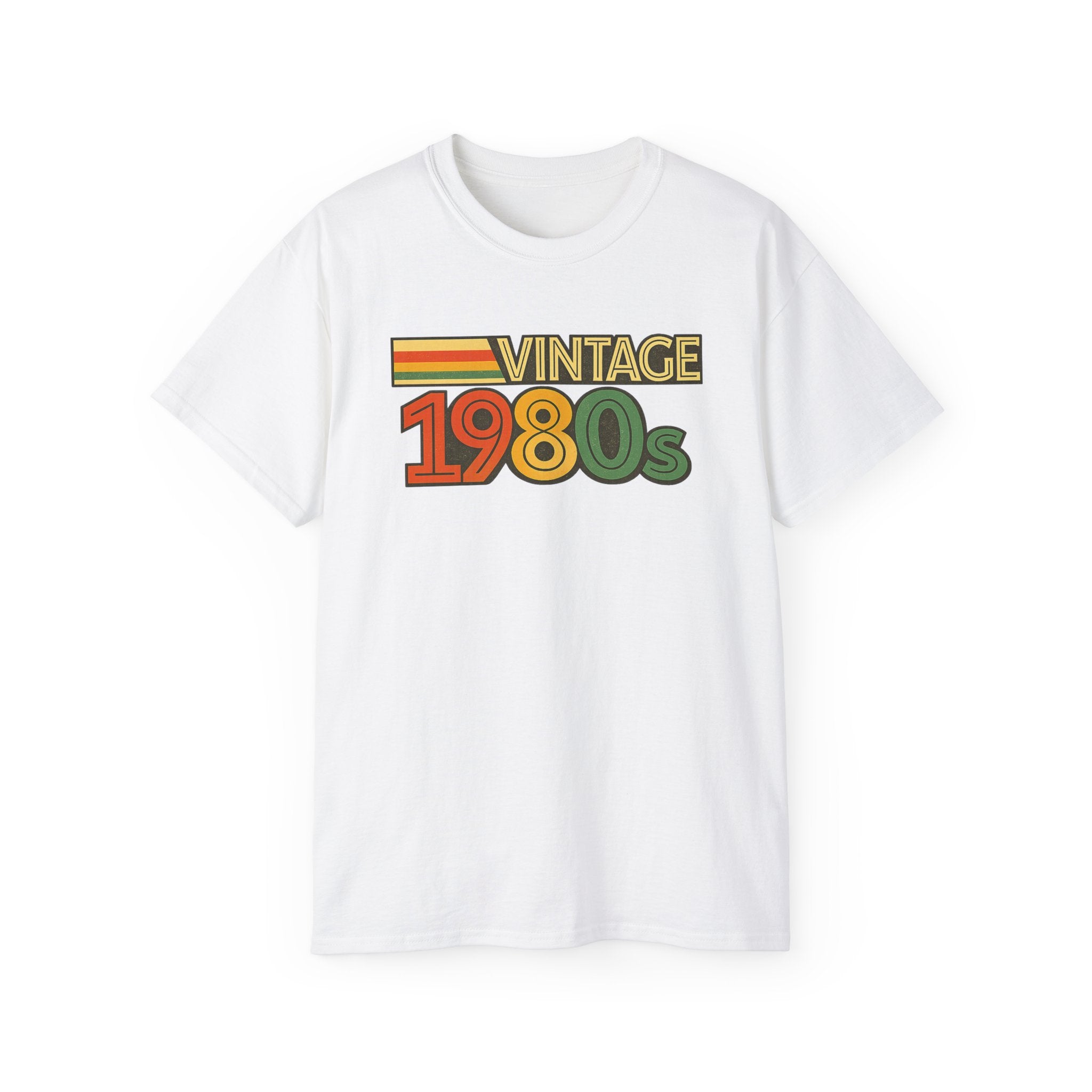 Vintage 1980s Retro Stripe Tee Shirt | 80s Nostalgia Graphic Shirt
