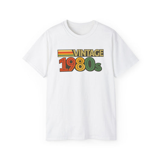 Vintage 1980s Retro Stripe Tee Shirt | 80s Nostalgia Graphic Shirt