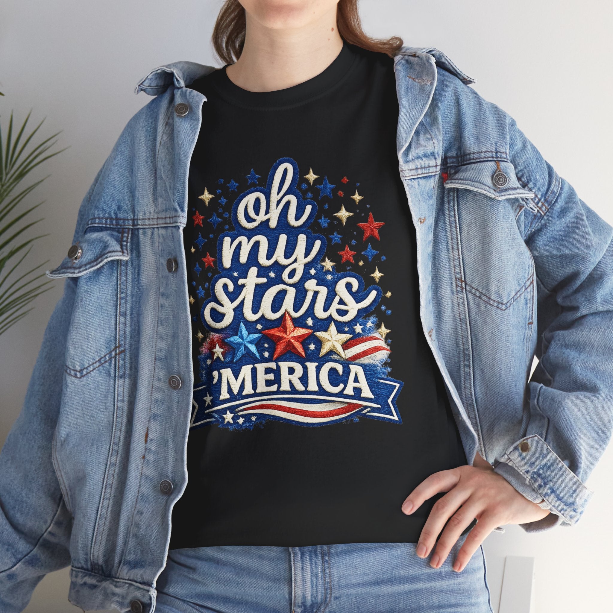 Oh My Stars 'Merica T-Shirt | Patriotic 4th of July Stars and Stripes Tee
