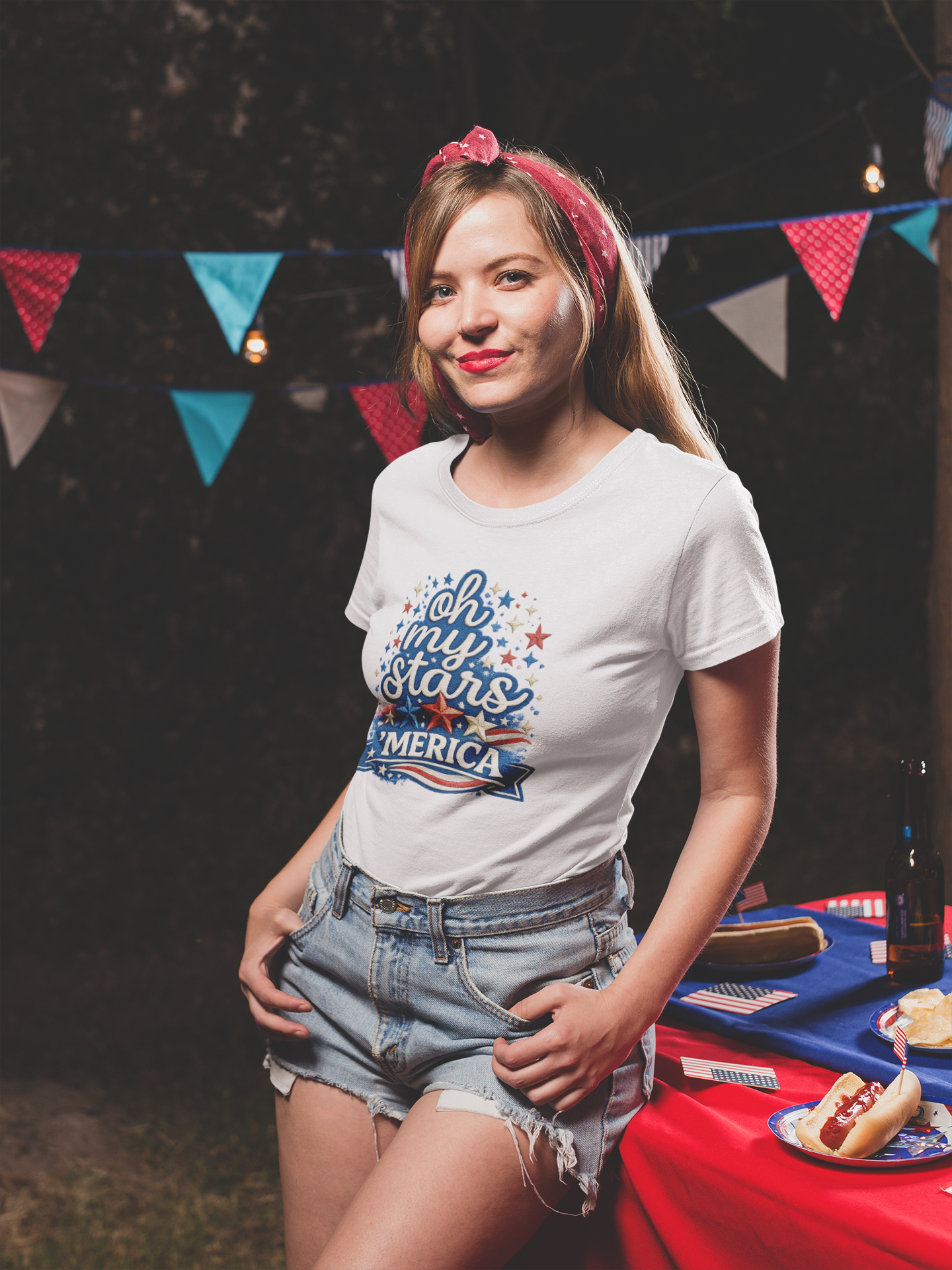 Oh My Stars 'Merica T-Shirt | Patriotic 4th of July Stars and Stripes Tee