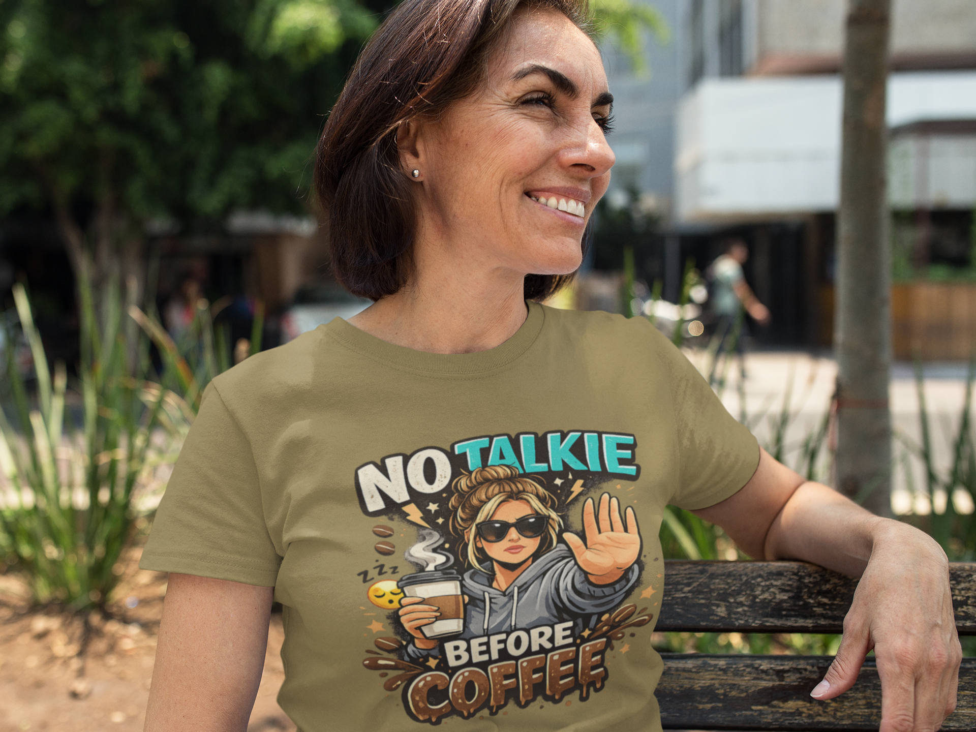 No Talkie Before Coffee T-Shirt | Funny Coffee Shirt for Women