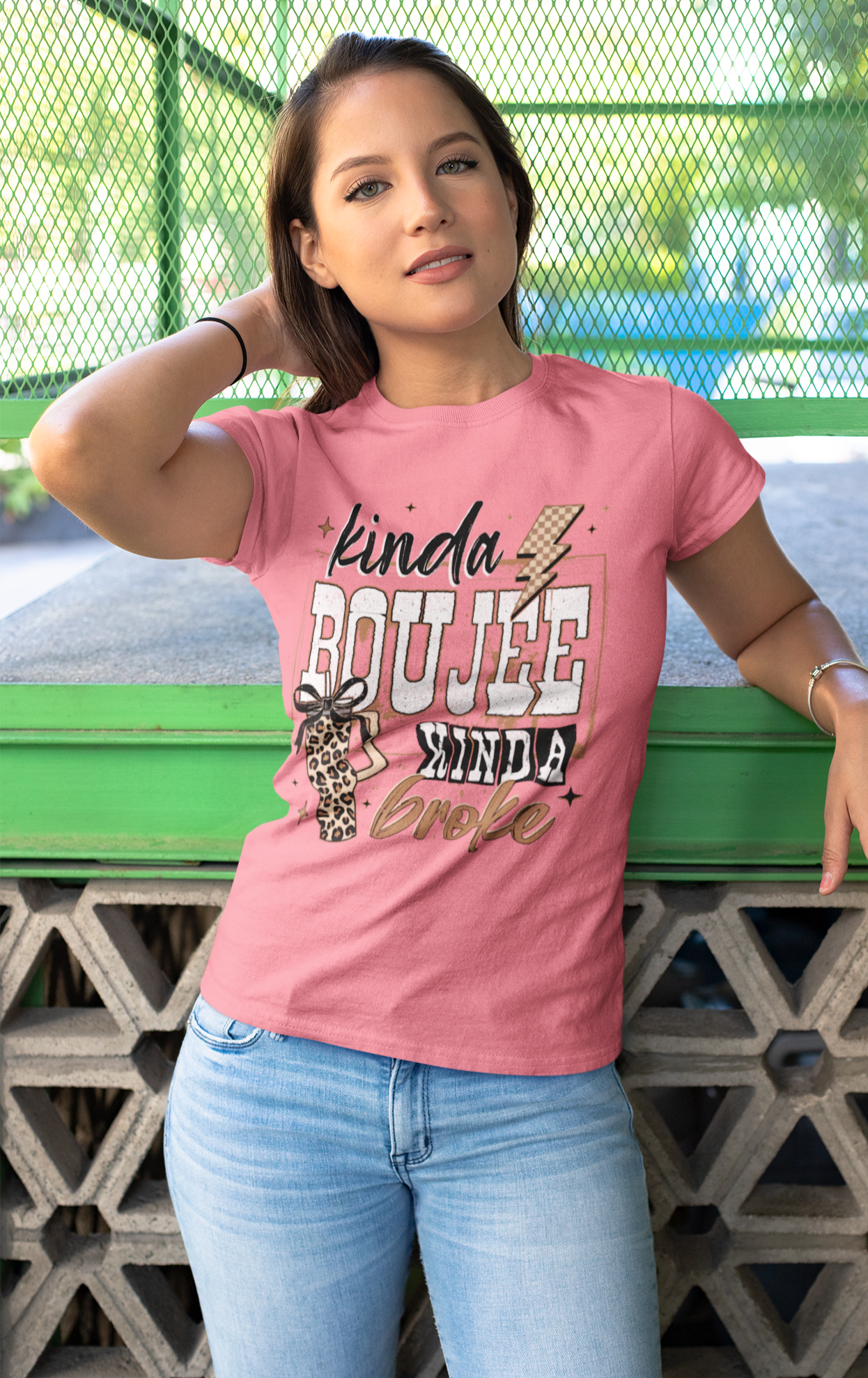 Kinda Boujee Kinda Broke - Unisex T-Shirt