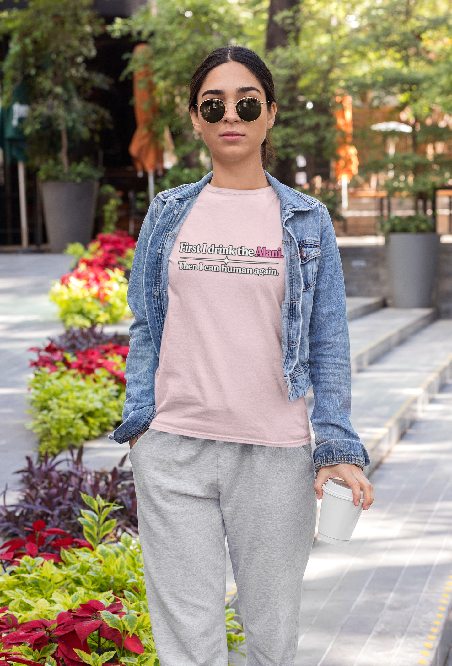 First I Drink the Alani Women's Graphic Shirt | Humor Tee