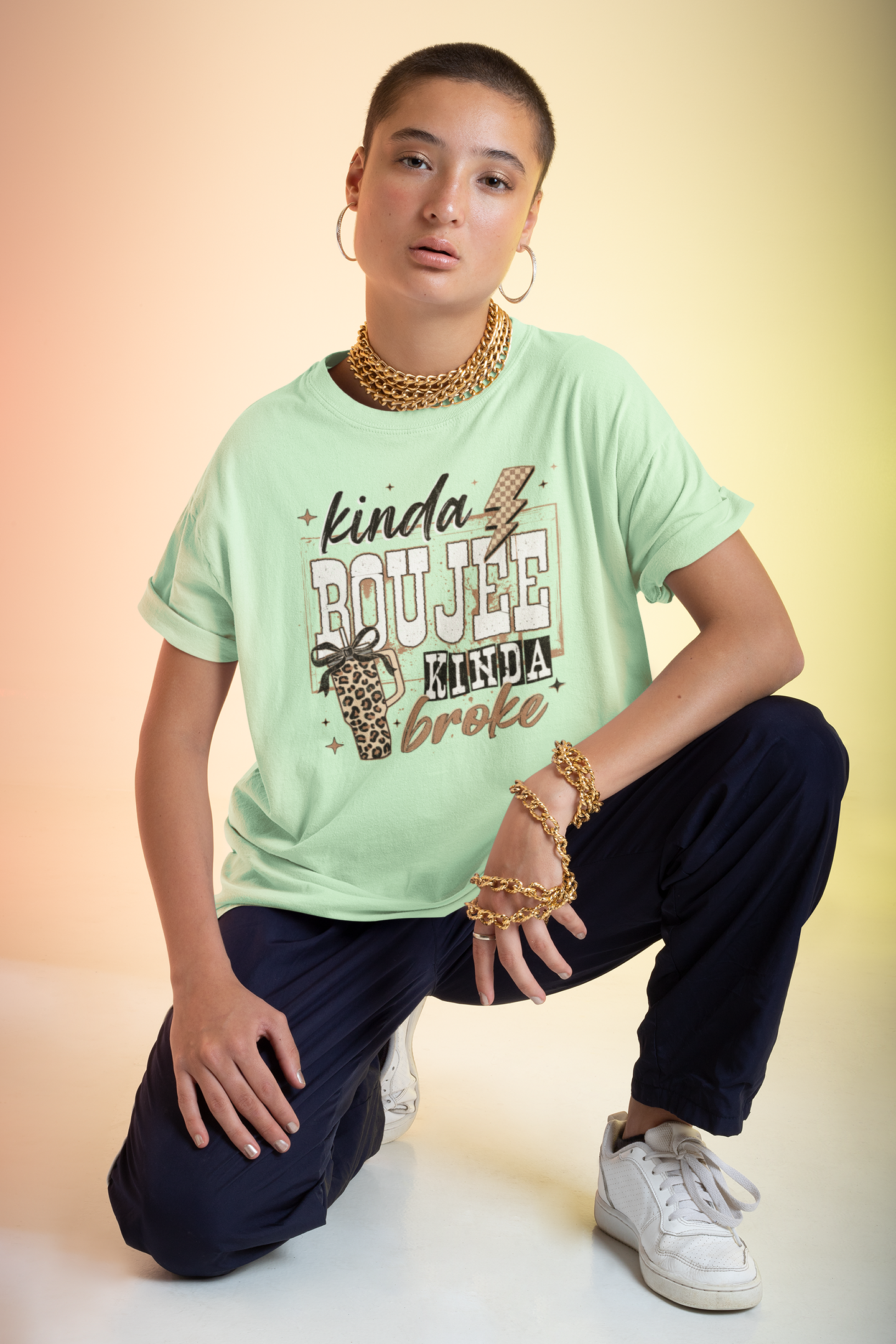 Kinda Boujee Kinda Broke - Unisex T-Shirt